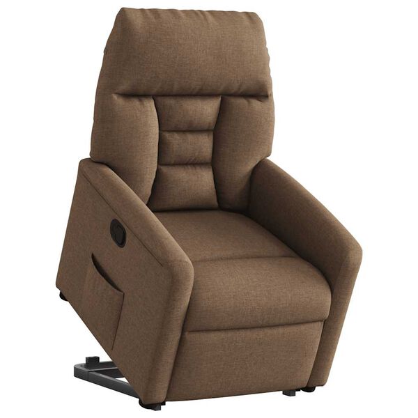 vidaXL Relaxsessel mit Aufstehhilfe Braun Stoff