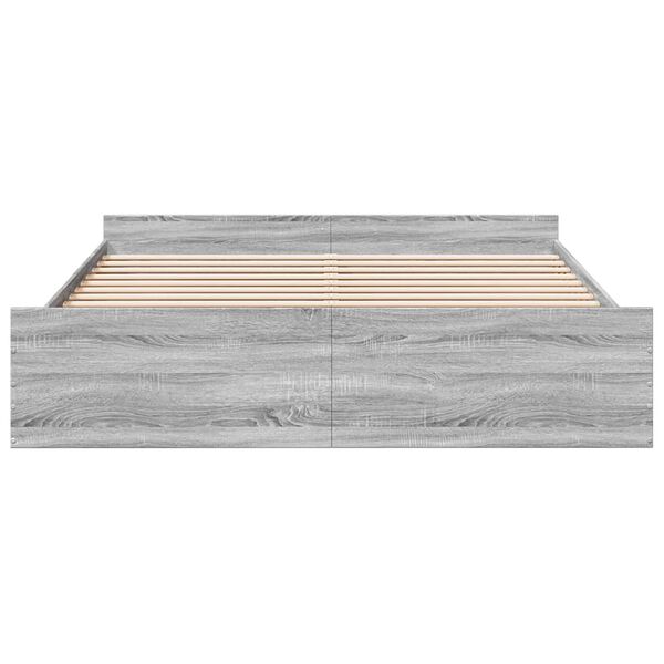 vidaXL Bettgestell mit Schubladen Grau Sonoma 180x200cm Holzwerkstoff
