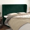 vidaXL Kopfteil mit Ohren Dunkelgr&uuml;n 183x23x118/128 cm Samt