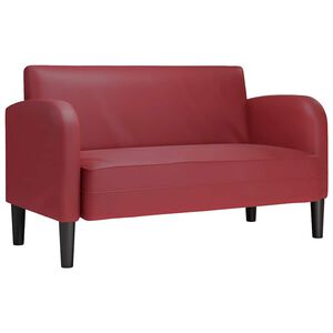 vidaXL Zweisitzer-Sofa Weinrot 110 cm Kunstleder