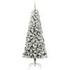 vidaXL K&uuml;nstlicher klappbarer Weihnachtsbaum Gr&uuml;n und Wei&szlig; 180 cm