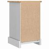 vidaXL Nachttisch Corona Wei&szlig; 35 x 32,5 x 58 cm Massives Kiefernholz