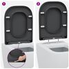vidaXL Toilettensitz Anthrazit 47,5 x 35 x 3,6 cm Duroplast