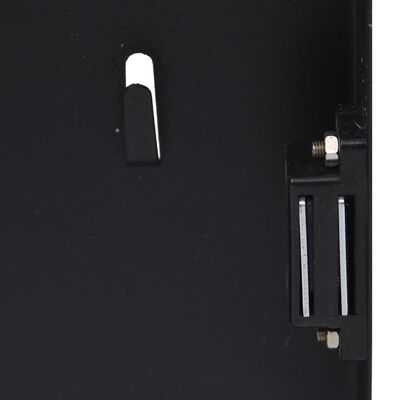 vidaXL Schlüsselkasten mit Magnettafel Schwarz 35x35x5,5 cm