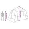 vidaXL H&uuml;tten-Zelt mit Dach Grau und Orange 405 x 405 x 273 cm