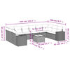 vidaXL 11-tlg. Garten-Sofagarnitur mit Kissen Braun Poly Rattan