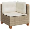 vidaXL 5-tlg. Garten-Sofagarnitur mit Kissen Beige Poly Rattan
