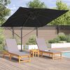 vidaXL Roma Parasol Schwarz 286 x 284 x 265 cm Aluminium und Polyester