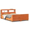 vidaXL Massivholzbett ohne Matratze Wachsbraun 120x190 cm Kiefernholz