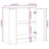 vidaXL 3-tlg. Sideboard Grau Sonoma Eiche-Optik Holzwerkstoff