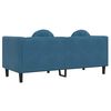 vidaXL Sofa mit Kissen 2-Sitzer Blau Samt