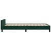 vidaXL Bettgestell ohne Matratze Dunkelgr&uuml;n 90x190 cm Samt