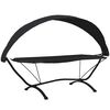 vidaXL Outdoor-Loungebett mit Dach Schwarz Stahl und Oxford-Stoff