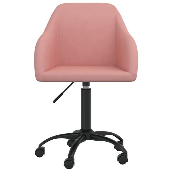 vidaXL Esszimmerst&uuml;hle 6 Stk. Drehbar Rosa Samt