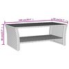 vidaXL Couchtisch Grau 100x50x40 cm Poly Rattan