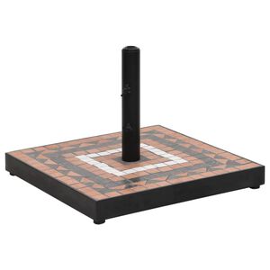 vidaXL Sonnenschirmst&auml;nder Terrakotta und Wei&szlig; Quadratisch 12 kg