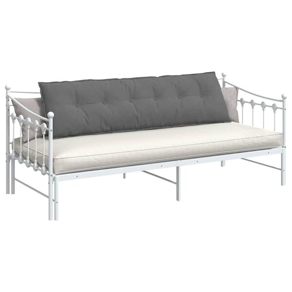 vidaXL R&uuml;ckenkissen Dunkelgrau 180 x 50 cm Mikrofaserstoff