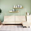 vidaXL Schlafsofa 2-Sitzer mit Fu&szlig;hocker Creme Samt