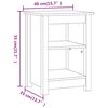vidaXL Nachttische 2 Stk. 40x35x55 cm Massivholz Kiefer
