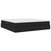 vidaXL Aufbewahrungsbett mit Matratze Schwarz 200 x 200 cm Polyester