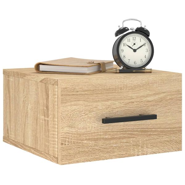 vidaXL Wand-Nachttische 2 Stk. Sonoma-Eiche 35x35x20 cm