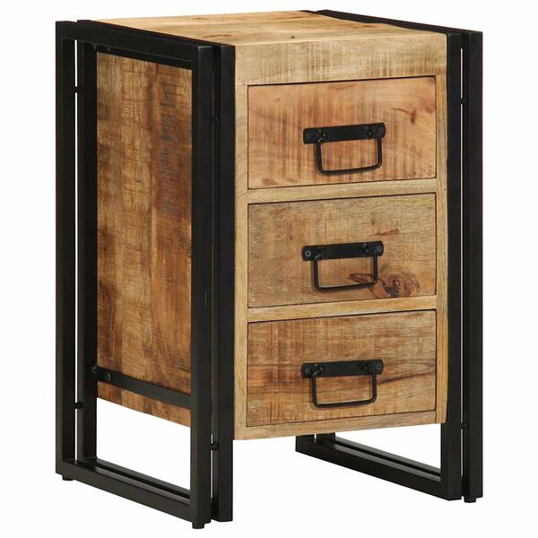 vidaXL Nachttisch Braun 40 x 40 x 59 cm Massivholz Mango
