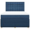 vidaXL Boxspringbett mit Matratze Blau 140x190 cm Stoff