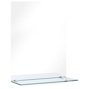vidaXL Wandspiegel mit Regal 30&times;50 cm Hartglas