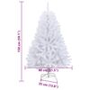 vidaXL K&uuml;nstlicher Weihnachtsbaum Klappbar mit St&auml;nder Wei&szlig; 150 cm
