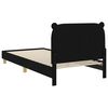 vidaXL Kinderbettgestell mit Kopfteil Schwarz 80 x 200 cm Stoff