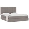 vidaXL Aufbewahrungsbett mit Matratze Taupe 160 x 200 cm Polyester