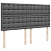 vidaXL Boxspringbett mit Matratze Dunkelgrau 180x200 cm Stoff