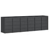 vidaXL Wagenm&uuml;llbeh&auml;lter f&uuml;r 6 Beh&auml;lter 408 x 77,5 x 121,5 cm Stahl