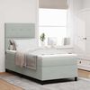 vidaXL Boxspringbett mit Matratze Hellgrau 90 x 200 cm Samt