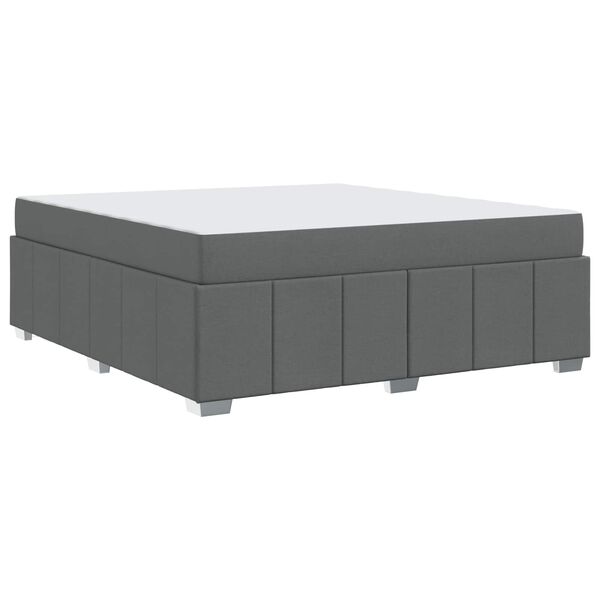 vidaXL Bettrahmen mit Matratze Dunkelgrau 180 x 200 cm Stoff