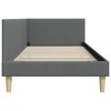 vidaXL Eckbettgestell Dunkelgrau 90 cm x 190 cm Stoff und Sperrholz
