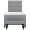 vidaXL Boxspringbett mit Matratze Hellgrau 90 x 200 cm Stoff