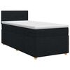 vidaXL Boxspringbett mit Matratze Schwarz 90 x 190 cm Stoff