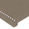 vidaXL Kopfteil Taupe 200 x 5 x 118/128 cm Stoff