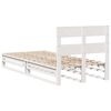 vidaXL Massivholzbett ohne Matratze Wei&szlig; 75x190 cm Kiefernholz