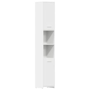 vidaXL Badezimmerschrank Wei&szlig; 30x30x183,5 cm Holzwerkstoff