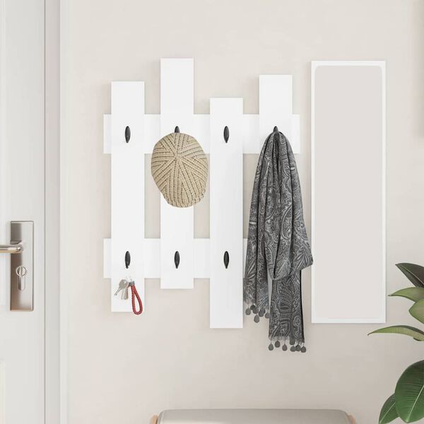 vidaXL Wandmontierter nachttisch Wei&szlig; 60 x 3 x 82 cm Holzwerkstoff