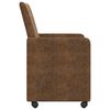 vidaXL Esszimmerst&uuml;hle mit Rollen 2 pcs Braun 57 x 66 x 94 cm