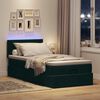 vidaXL Ottomane Bett mit Matratze & LEDs Dunkelgr&uuml;n 90x200 cm Samt