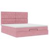 vidaXL Ottoman-Bett mit Matratzen Rosa 160x200 cm Samt