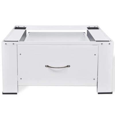 vidaXL Waschmaschinen-Untergestell mit Schublade Weiß