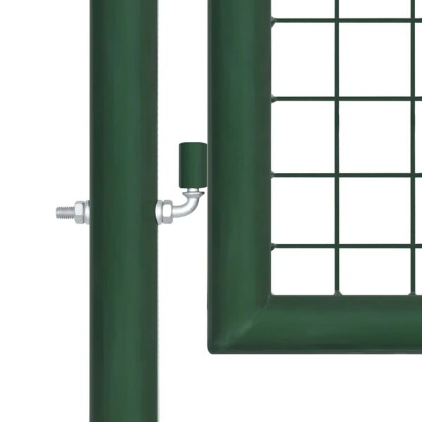 vidaXL Maschen-Gartentor aus Stahl 400x100 cm Gr&uuml;n