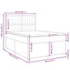 vidaXL Boxspringbett mit Matratze Creme 140x190 cm Stoff