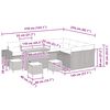 vidaXL Gartensofa-set mit Kissen 13 pcs Schwarz Poly-Rattan