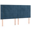 vidaXL Bettgestell ohne Matratze Dunkelblau 200x200 cm Samt